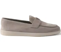 Loafer aus Wildleder mit Logo - Grau