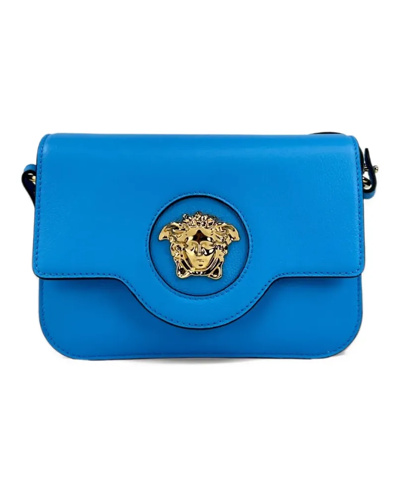 Versace La Medusa leather shoulder bag - Blau Blau