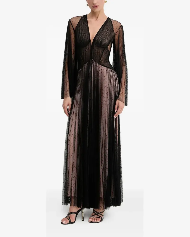 Twin-Set Kleid mit Polka Dots - Schwarz Schwarz