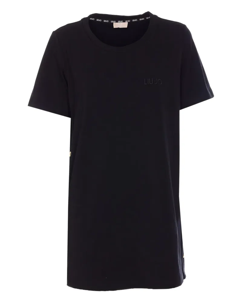 Liu Jo T-Shirt mit Logo-Stickerei - Schwarz Schwarz