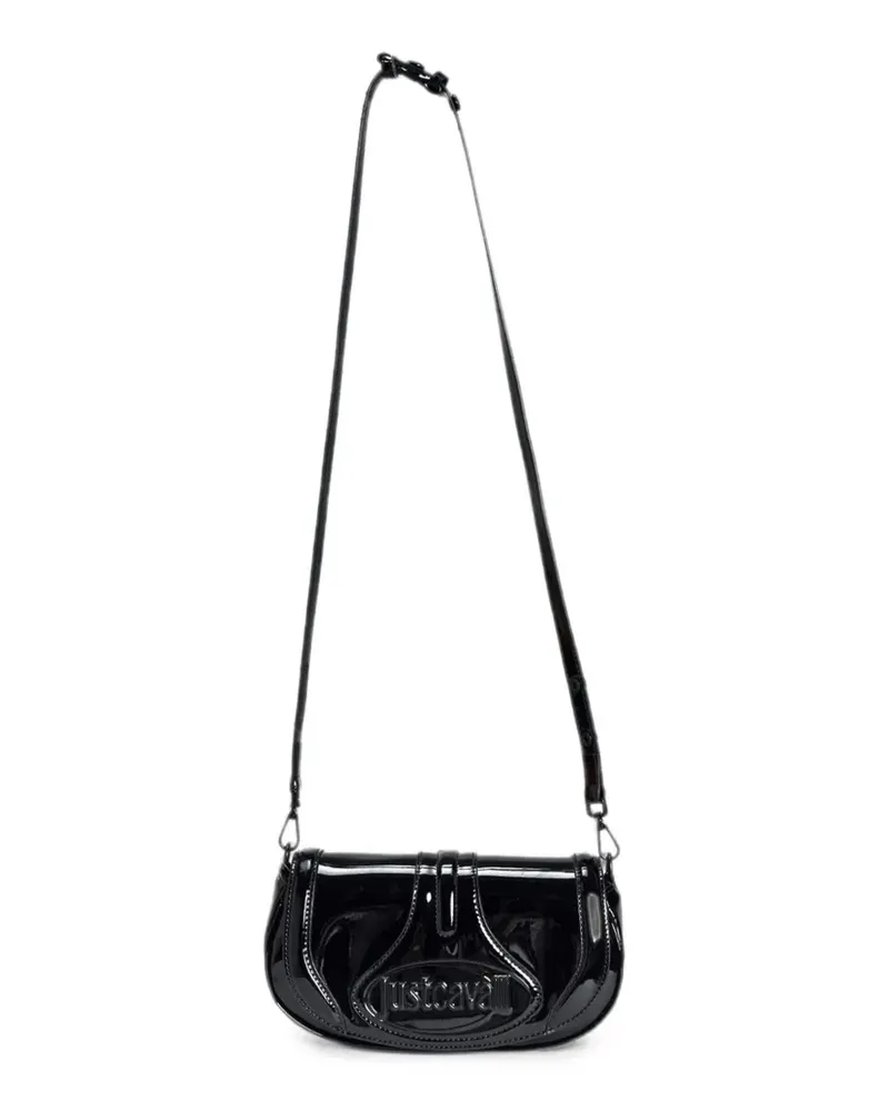 Just Cavalli Galaxy Umhängetasche aus Lackleder - Schwarz Schwarz
