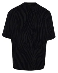 Roberto Cavalli Klassisches T-Shirt Schwarz