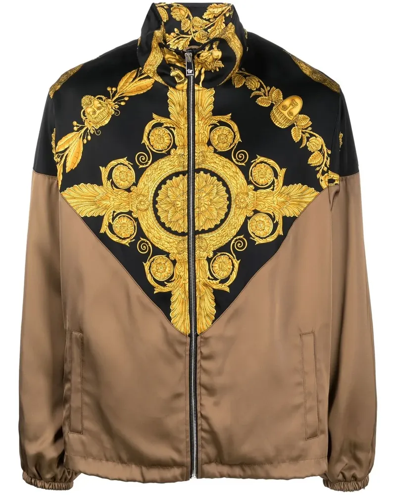 Versace Sportjacke mit Barocco-Print - Schwarz Schwarz