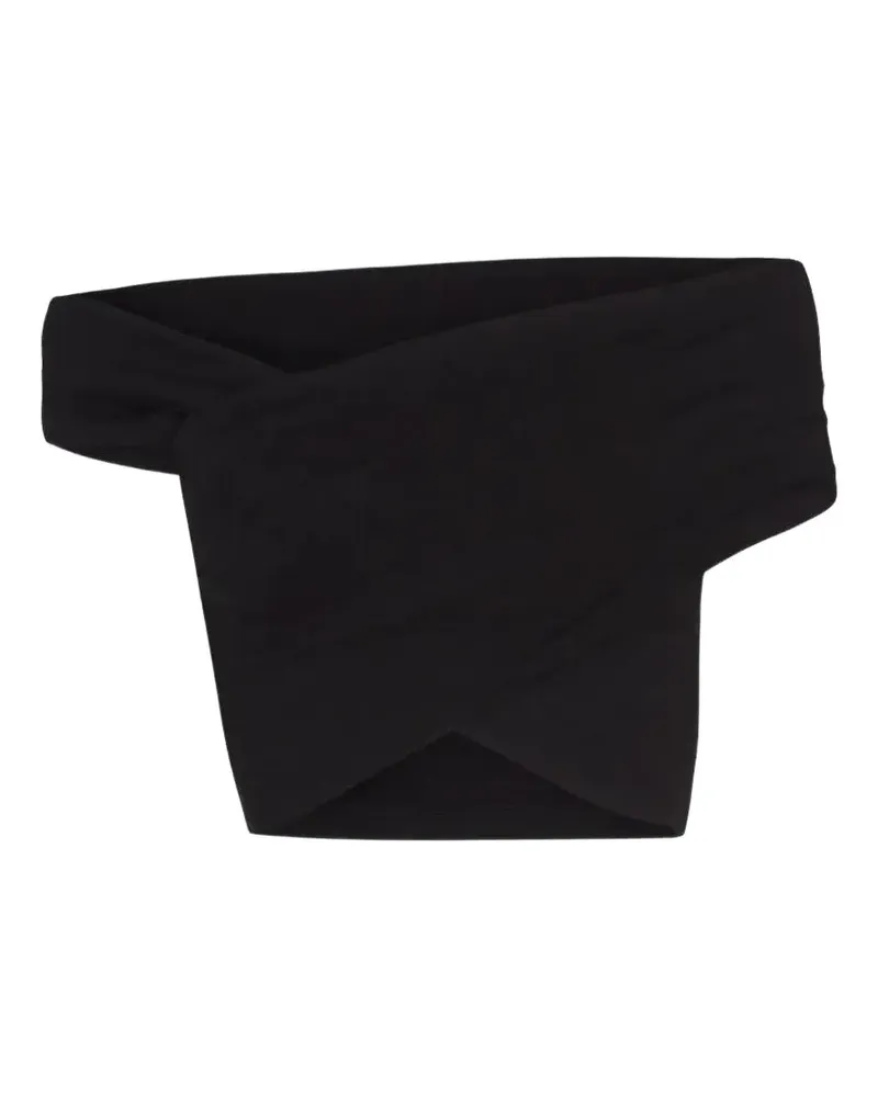 Cortana Candy asymmetric cropped top - Schwarz Schwarz
