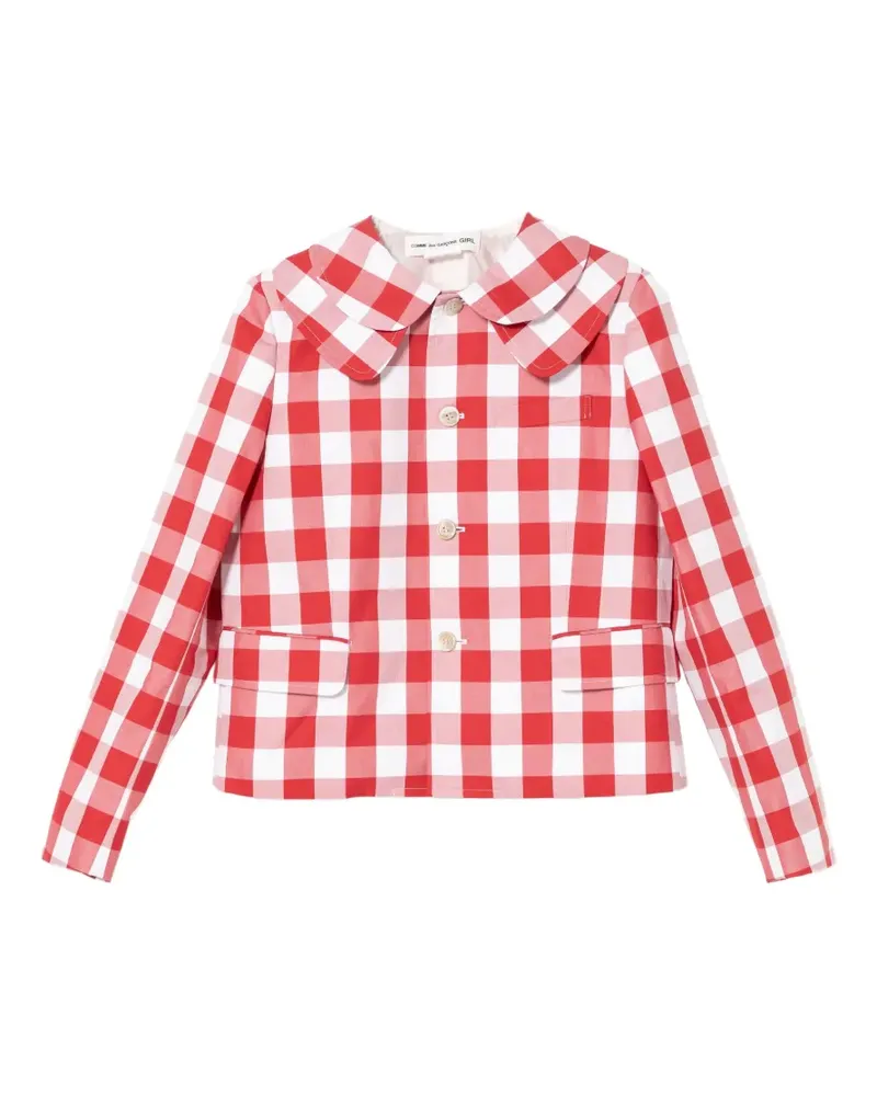 Comme des Garçons Jacke mit Vichy-Karo - Rot Rot