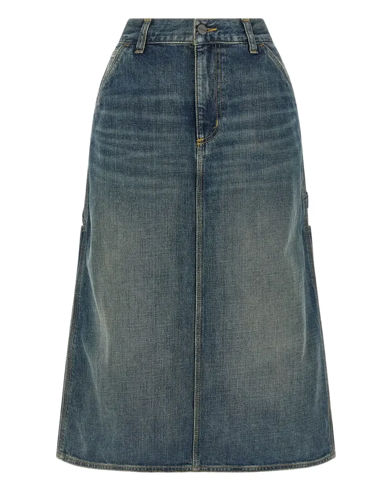 Carhartt WIP Jeansrock mit Kontrastnaht - Blau Blau
