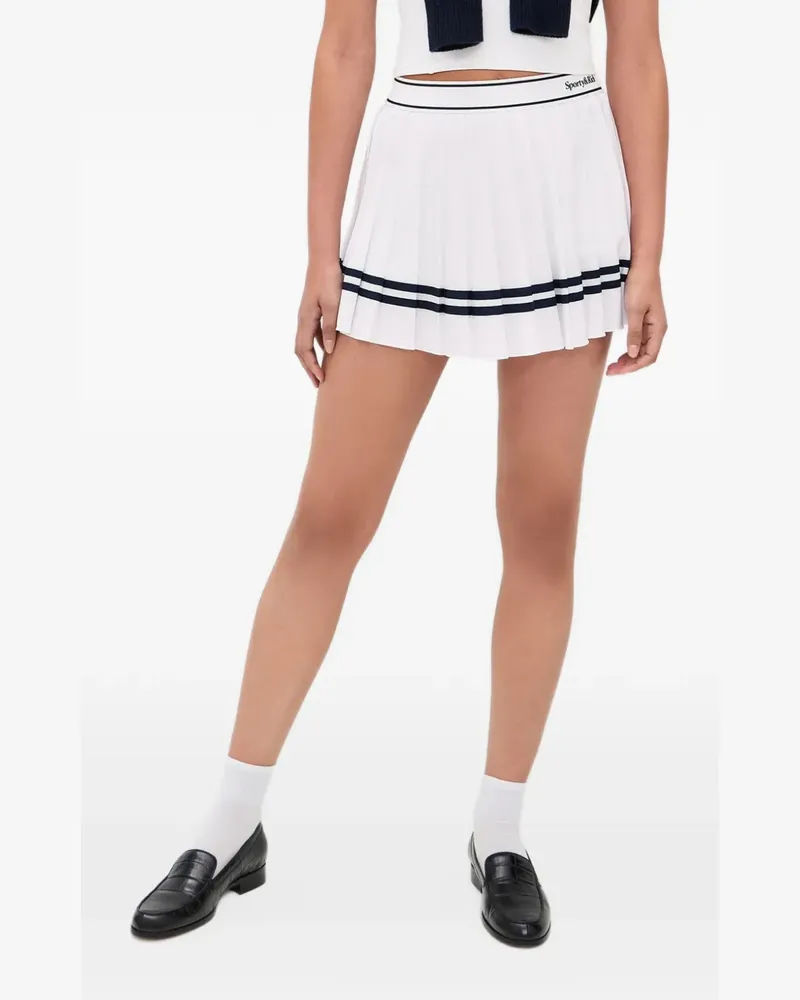 SPORTY & RICH Ally serif logo mini skirt - Weiß Weiß
