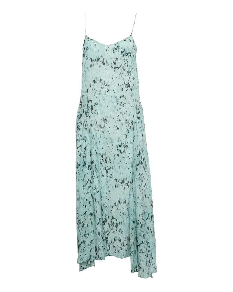 AllSaints Eli Yermo midi abstract-print dress - Blau Blau