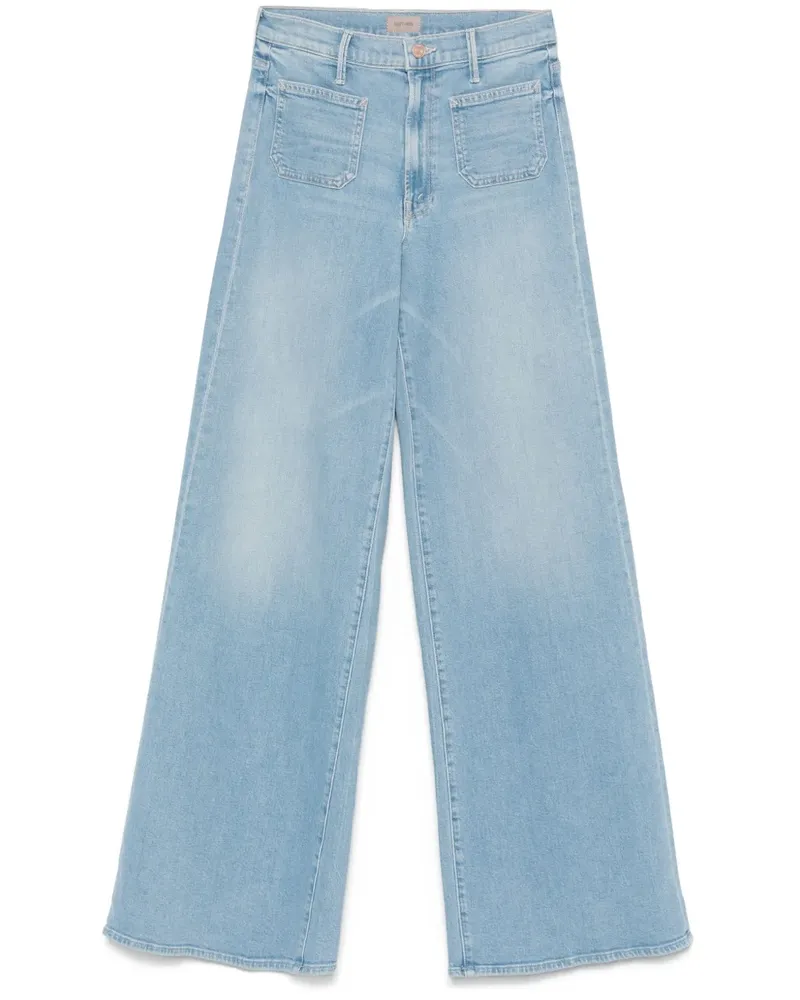 Mother Undercover Sneak-Jeans mit aufgesetzter Tasche - Blau Blau