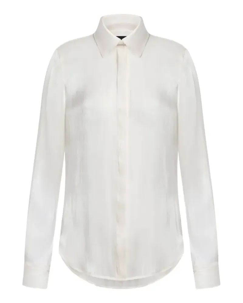 Dondup satin-finish concealed-fastening shirt - Nude Nude