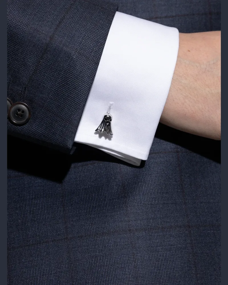 Paul Smith Manschettenknöpfe mit Geistermotiv - Silber Silber