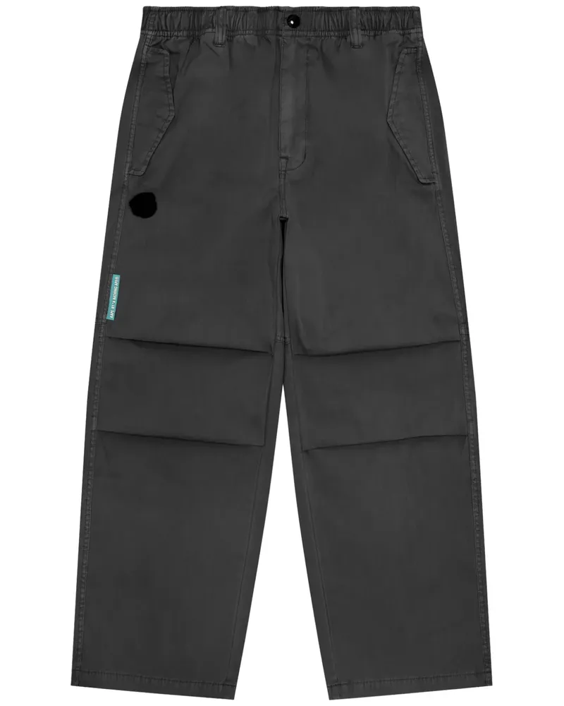 BAPE Hose mit weitem Bein - Schwarz Schwarz