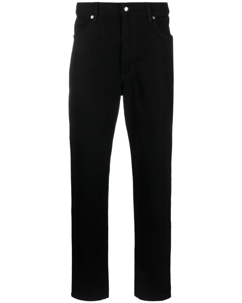 Eckhaus Latta Halbhohe Tapered-Hose Schwarz