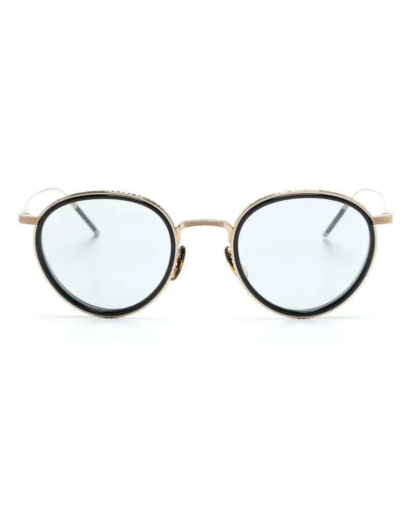 Oliver Peoples TK-8 Sonnenbrille mit rundem Gestell - Schwarz Schwarz