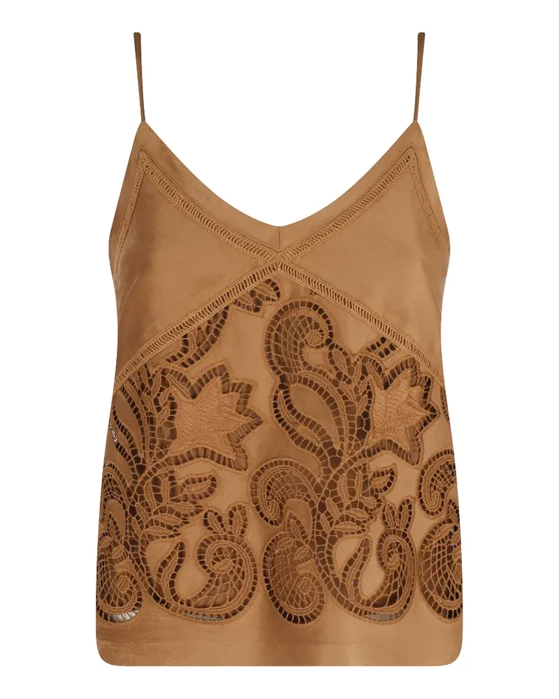 Ermanno Scervino Bluse mit V-Ausschnitt - Nude Nude