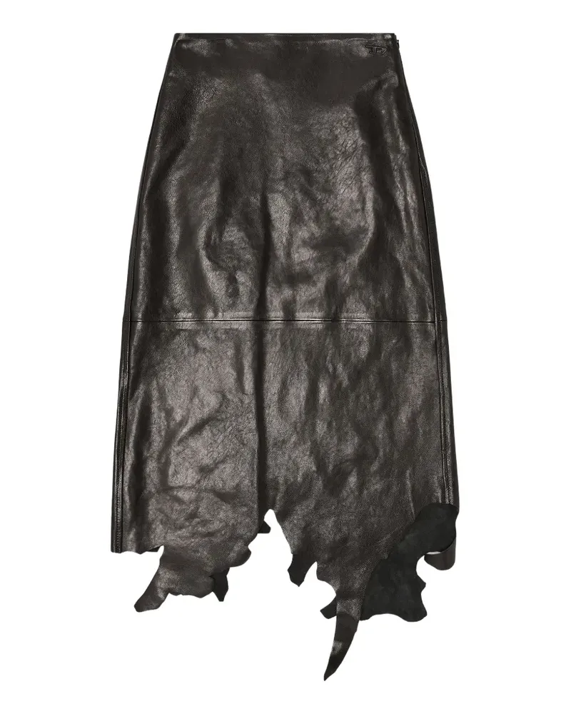 Diesel Rock mit unregelmäßigem Saum - Schwarz Schwarz