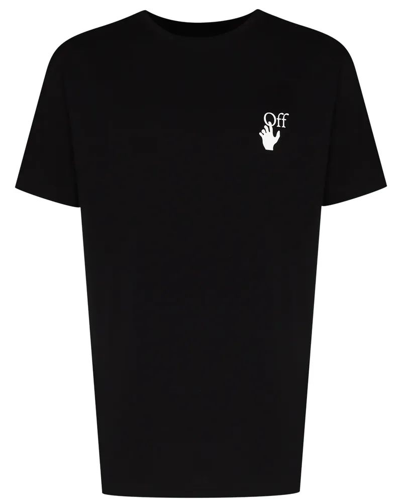 OFF-WHITE T-Shirt mit Caravaggio-Print - Schwarz Schwarz