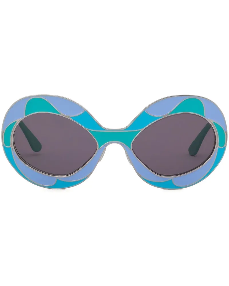 Marni Fontana Land of Revelations Sonnenbrille mit Oversized-Gestell - Blau Blau