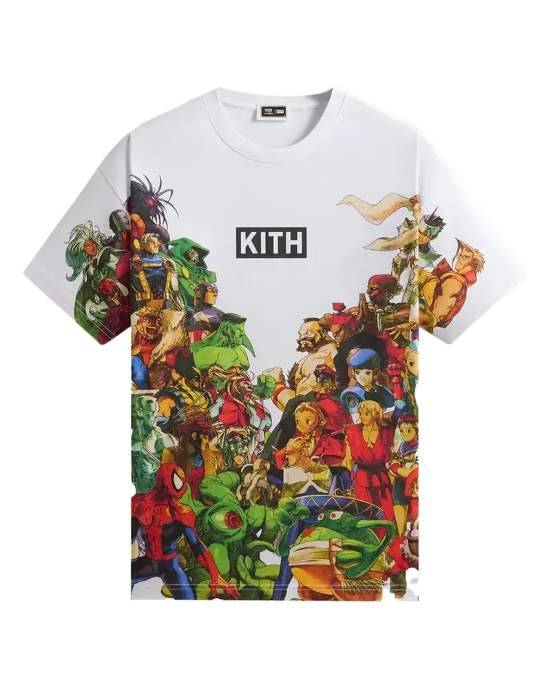 KITH Heroes T-Shirt mit Print - Weiß Weiß