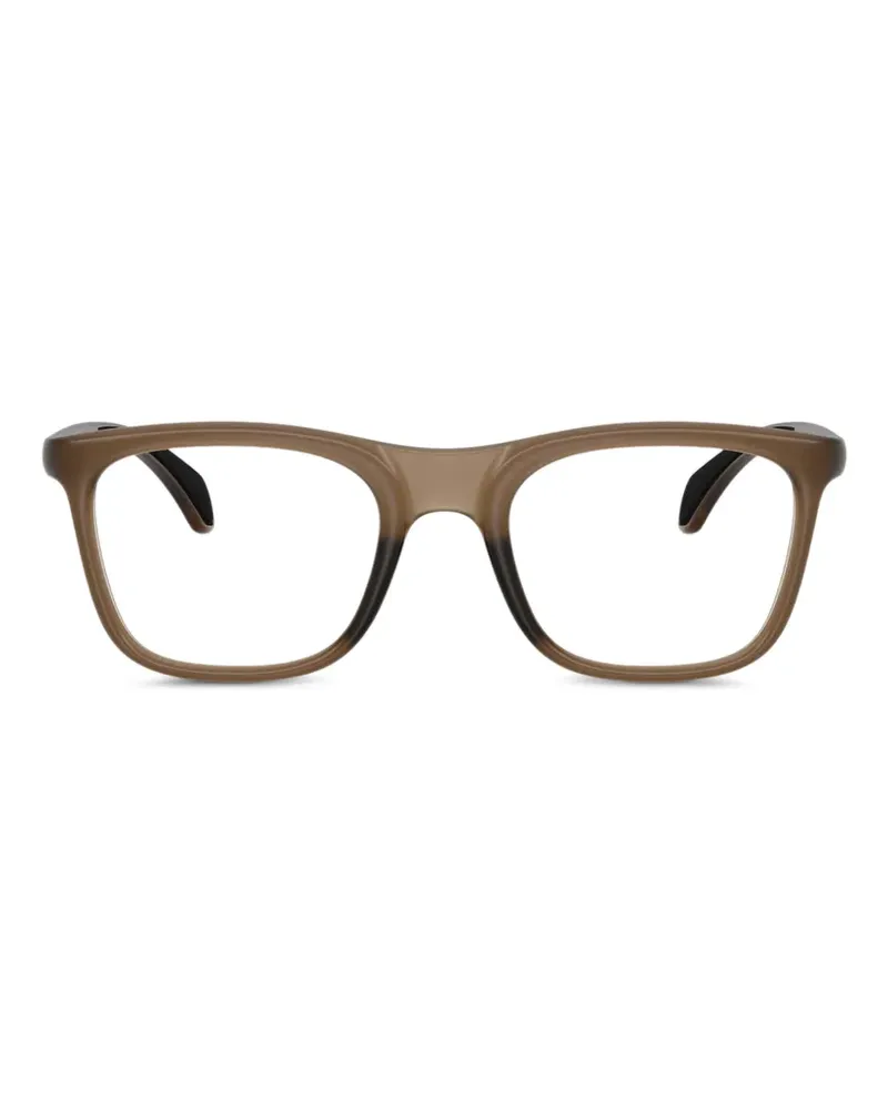 Moncler Matte Brille mit eckigem Gestell - Braun Braun