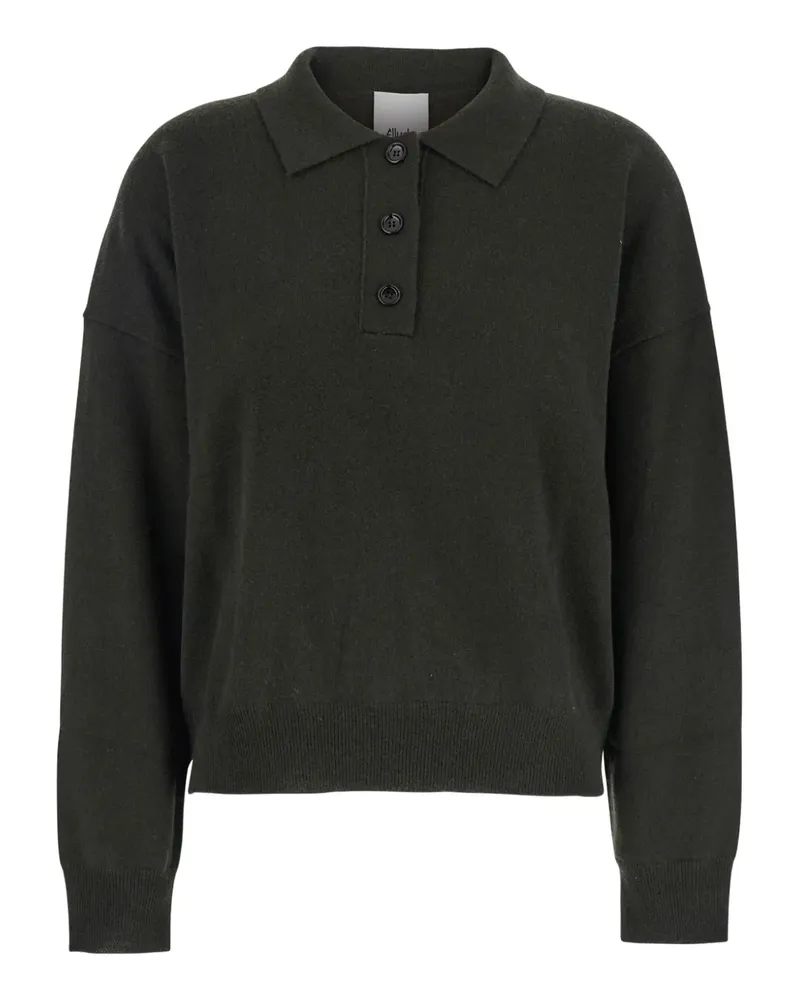 ALLUDE Poloshirt mit spitzem Kragen - Grün Grün