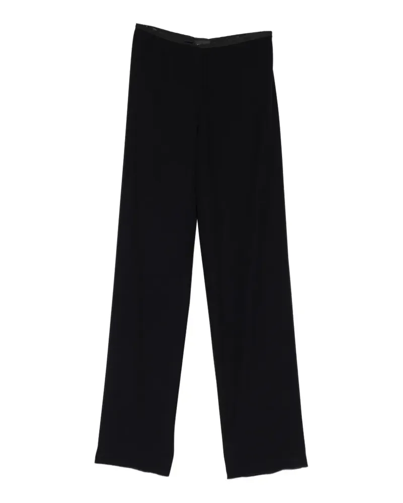 Emporio Armani satin-trimmed waist trousers - Schwarz Schwarz