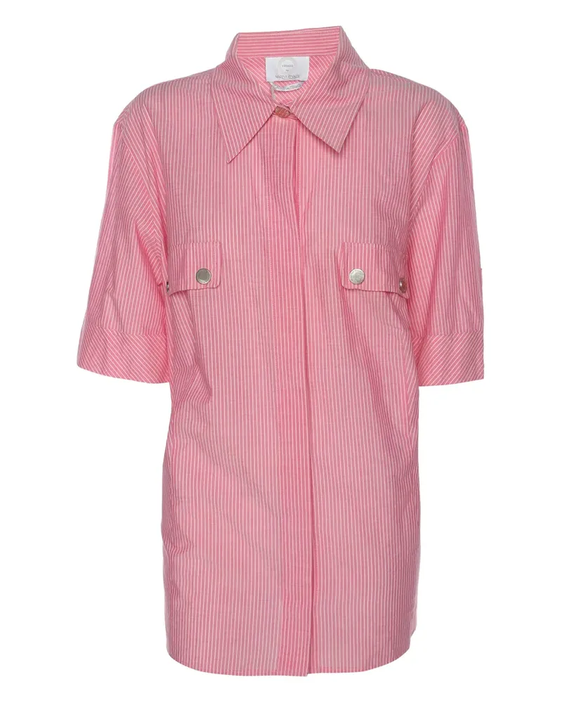 Marina Rinaldi Gestreiftes Hemd - Rosa Rosa