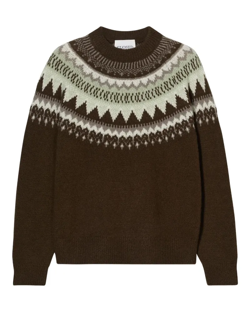 Closed Pullover mit Fairisle-Muster - Braun Braun
