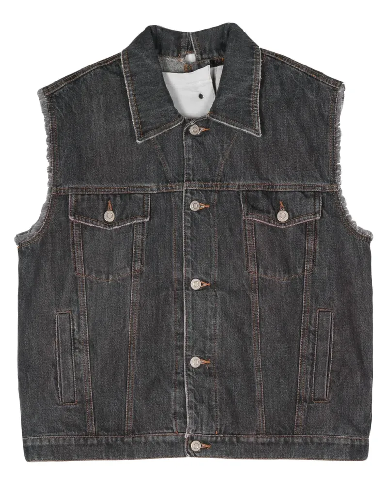 Magliano Jeansweste mit ungesäumten Details - Grau Grau