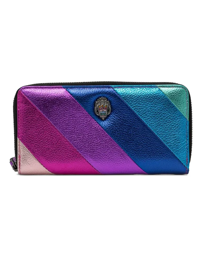 Kurt Geiger metallic chevron zip wallet - Blau Blau