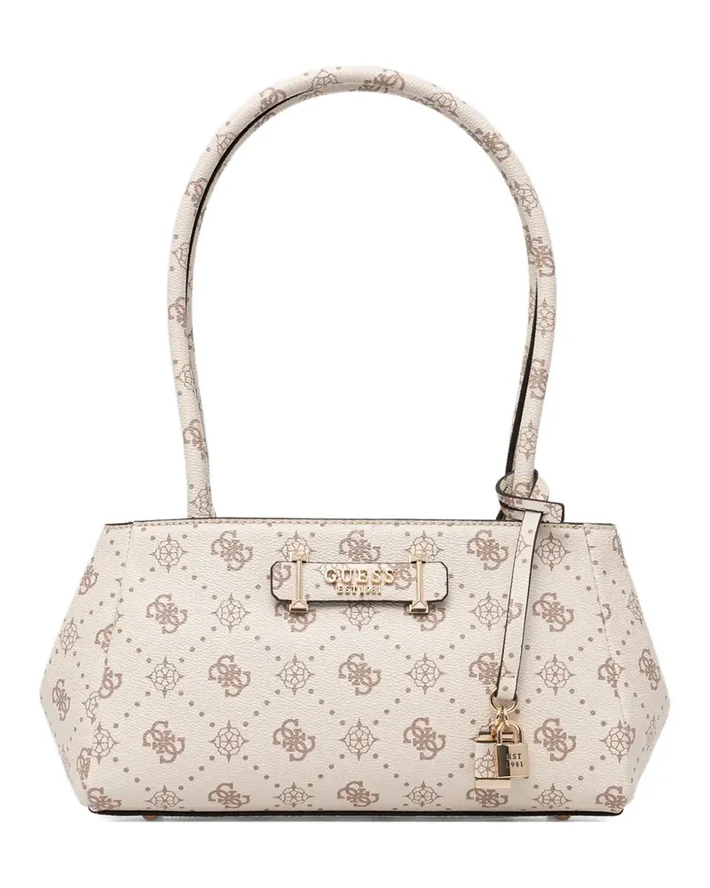 Guess Tote Bag mit Monogramm-Anhänger - Nude Nude