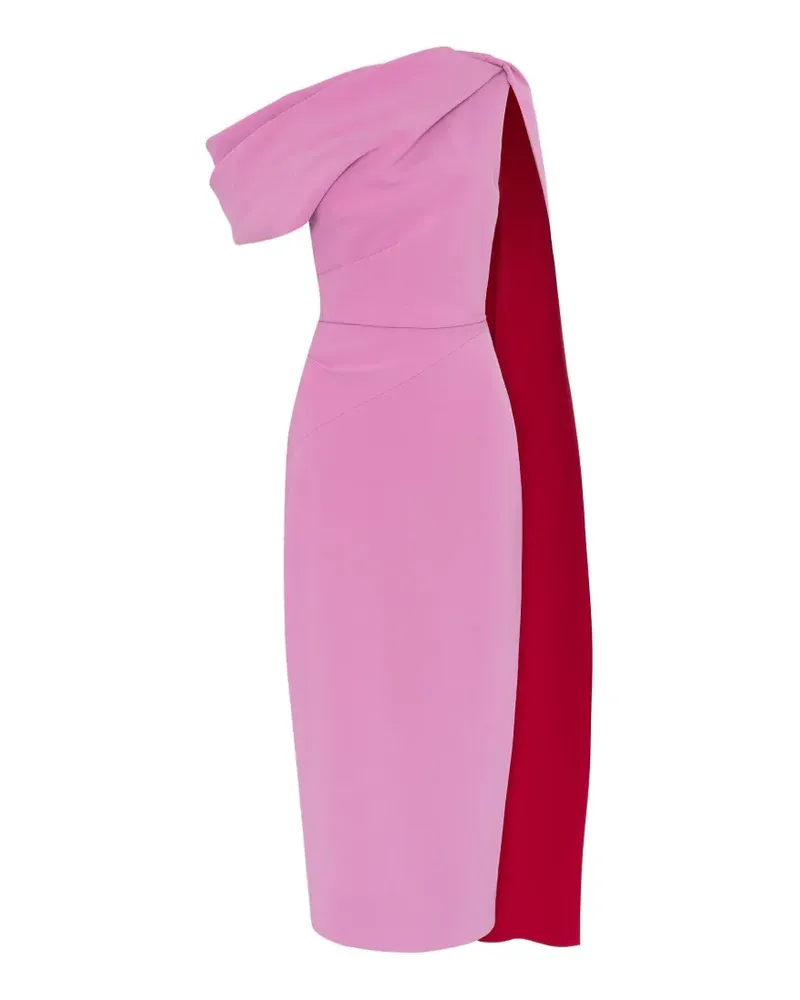 Roksanda Ilincic Maite draped-panel midi dress - Rosa Rosa