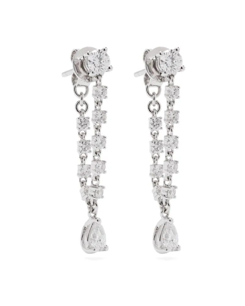 ANITA KO 18KT white gold Olivia diamond earrings - Silber Silber