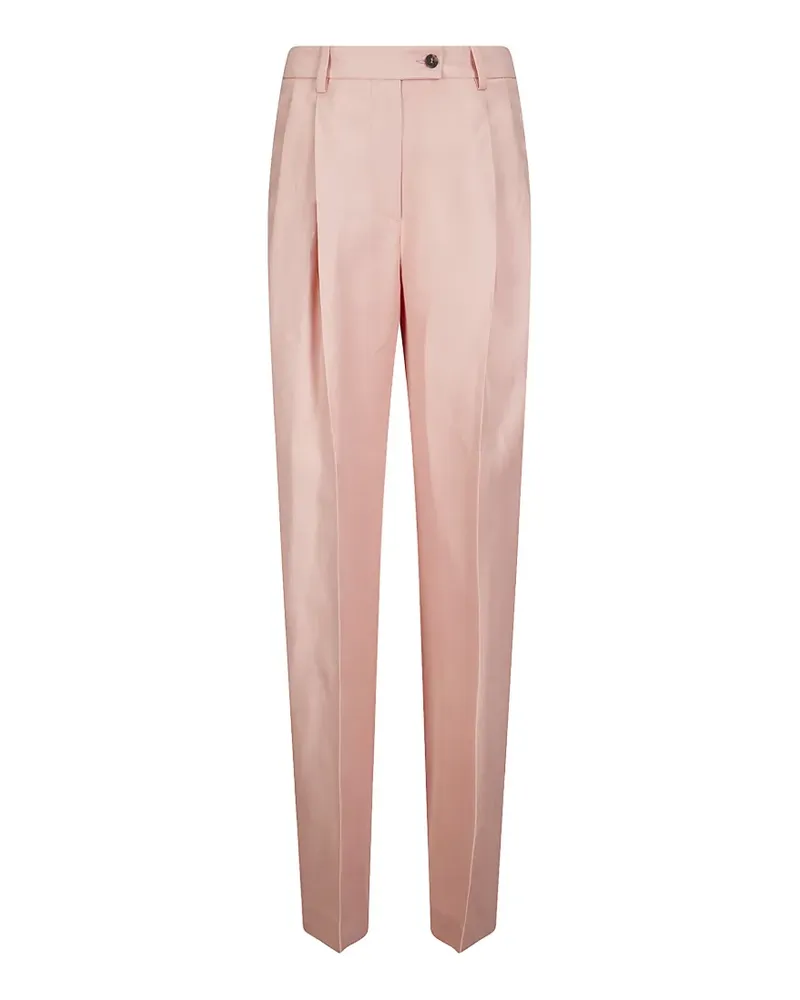 Alberto Biani pleated slub-texture trousers - Rosa Rosa
