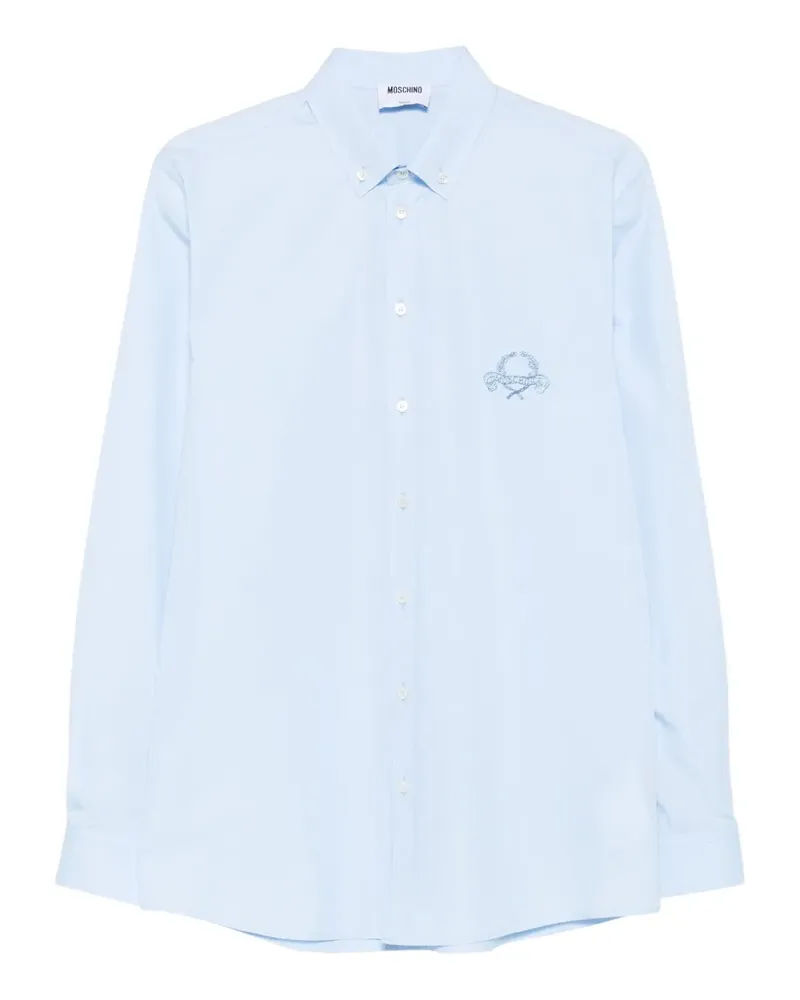 Moschino Hemd mit Logo-Stickerei - Blau Blau