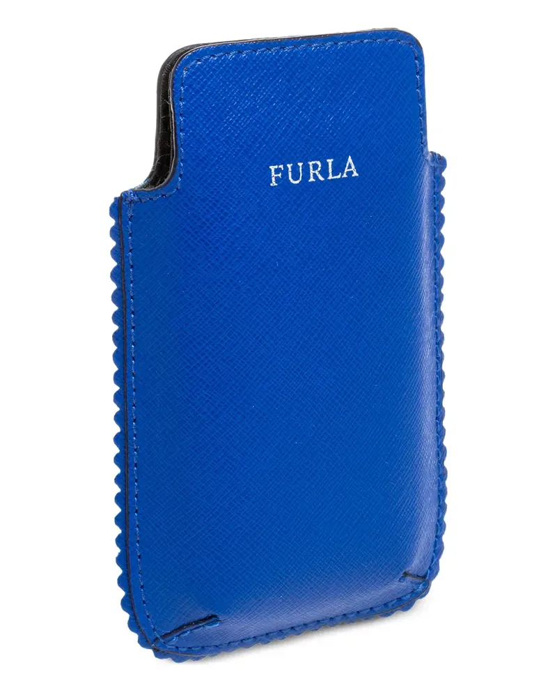 Furla Handyhülle mit Wellensaum - Blau Blau