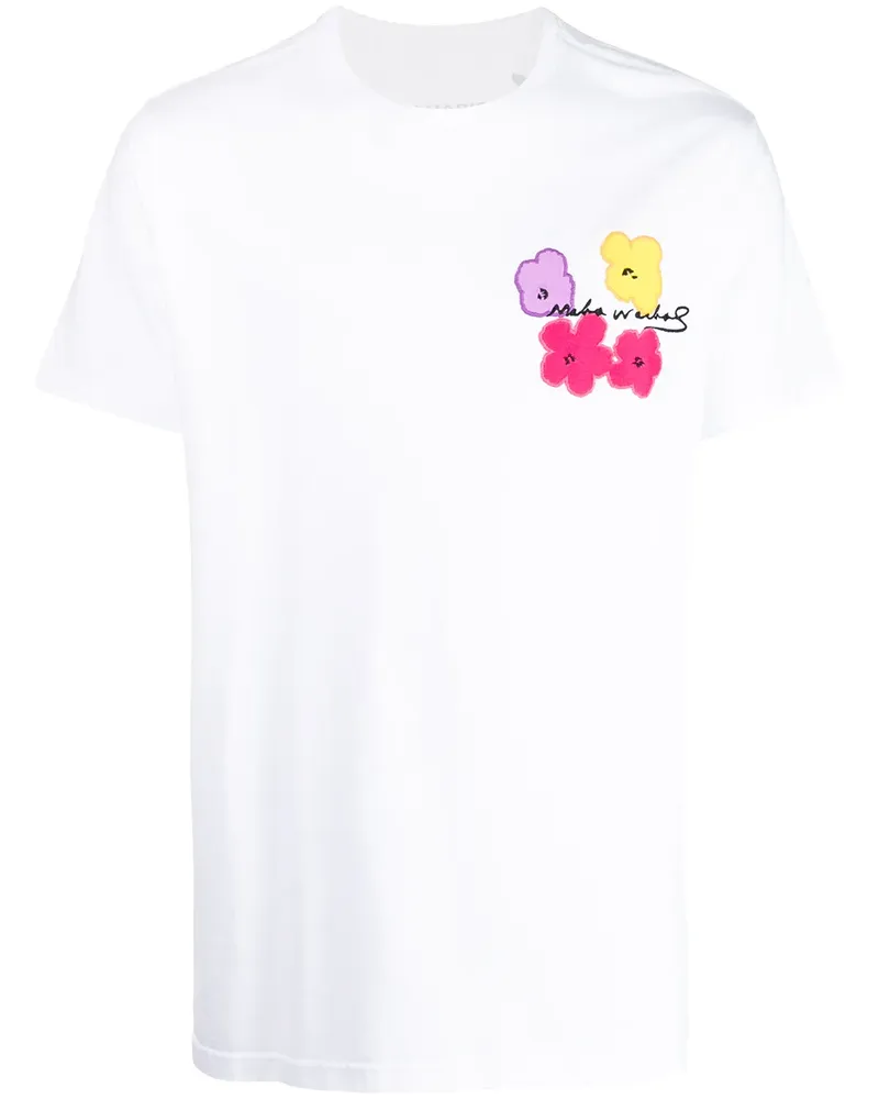 maharishi Besticktes T-Shirt aus Bio-Baumwolle - Weiß Weiß