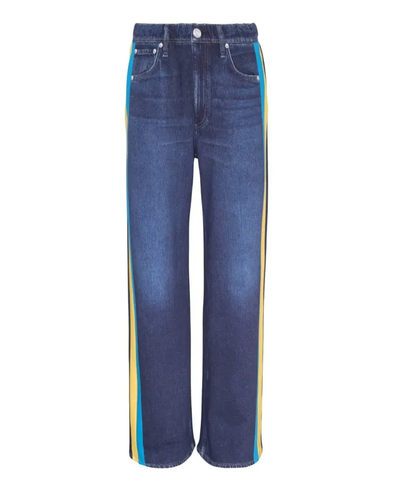 Rag & Bone Gerade Jeans mit Streifen - Blau Blau