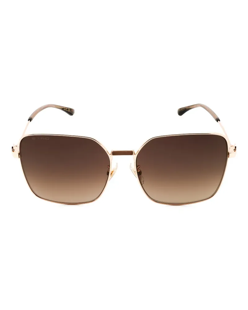 Etro rectangle-frame sunglasses - Gold Gold