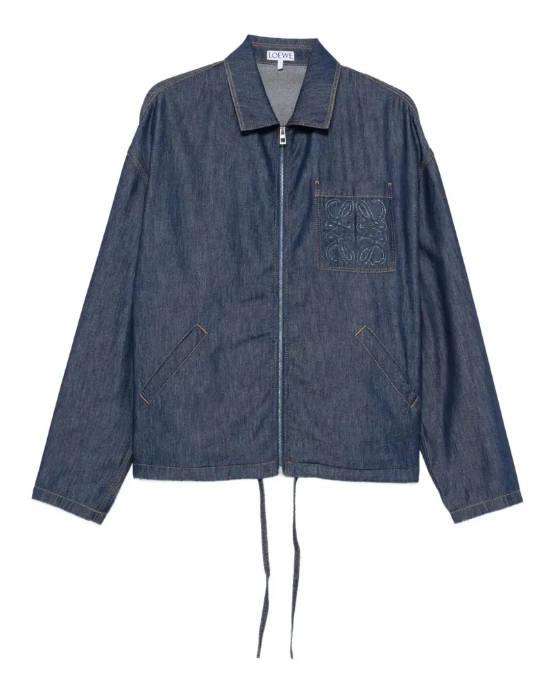 Loewe Anagram-patch zip-fastening jacket - Blau Blau