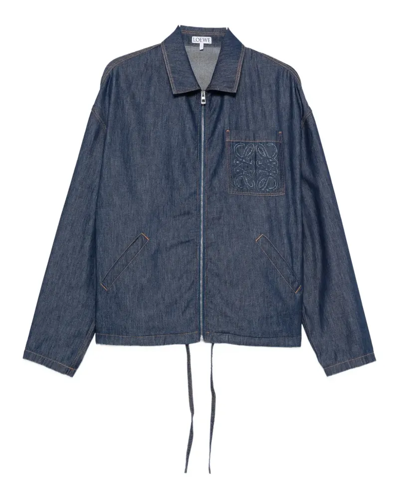 Loewe Anagram-patch zip-fastening jacket - Blau Blau