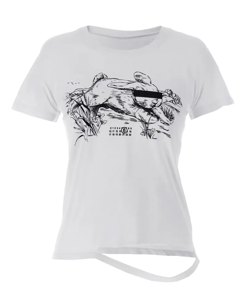 Maison Margiela T-Shirt aus Baumwolle - Weiß Weiß