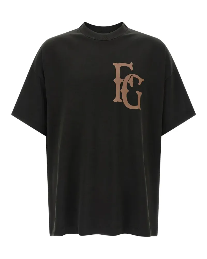 Fear of God Kurzärmeliges T-Shirt mit Logo-Print - Schwarz Schwarz