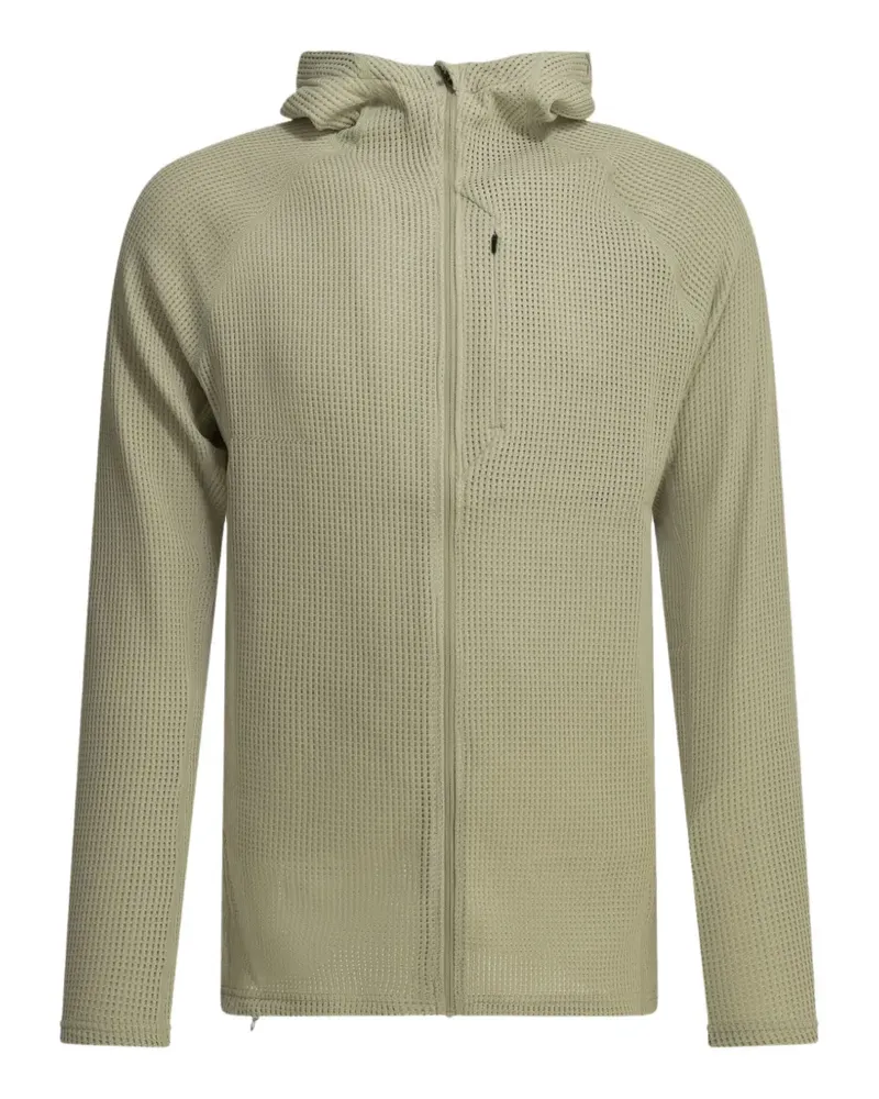 Houdini Pace Flow Houdi waffle-knit zip-up hoodie - Nude Nude