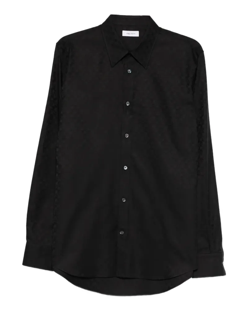 Alexander McQueen Hemd mit Muster - Schwarz Schwarz
