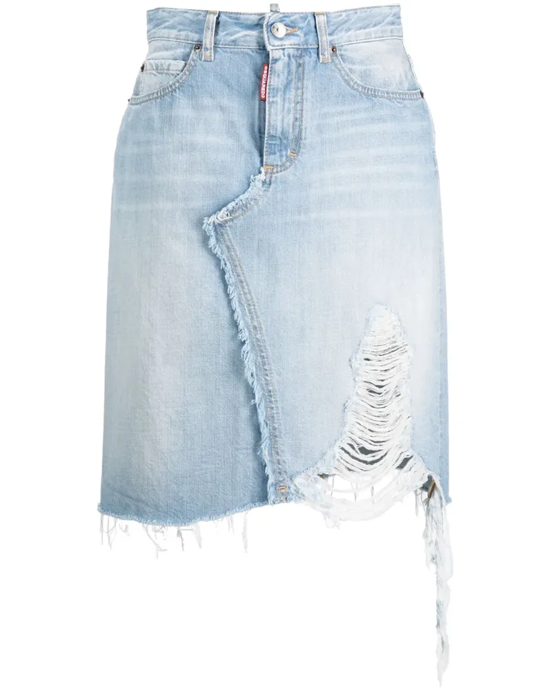 Dsquared2 Jeansrock im Distressed-Look - Blau Blau
