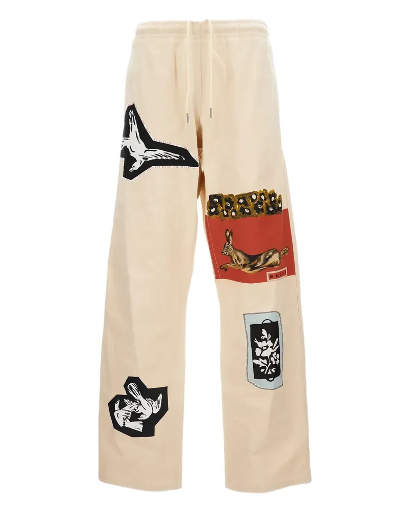 Marni Jogginghose mit Print - Nude Nude