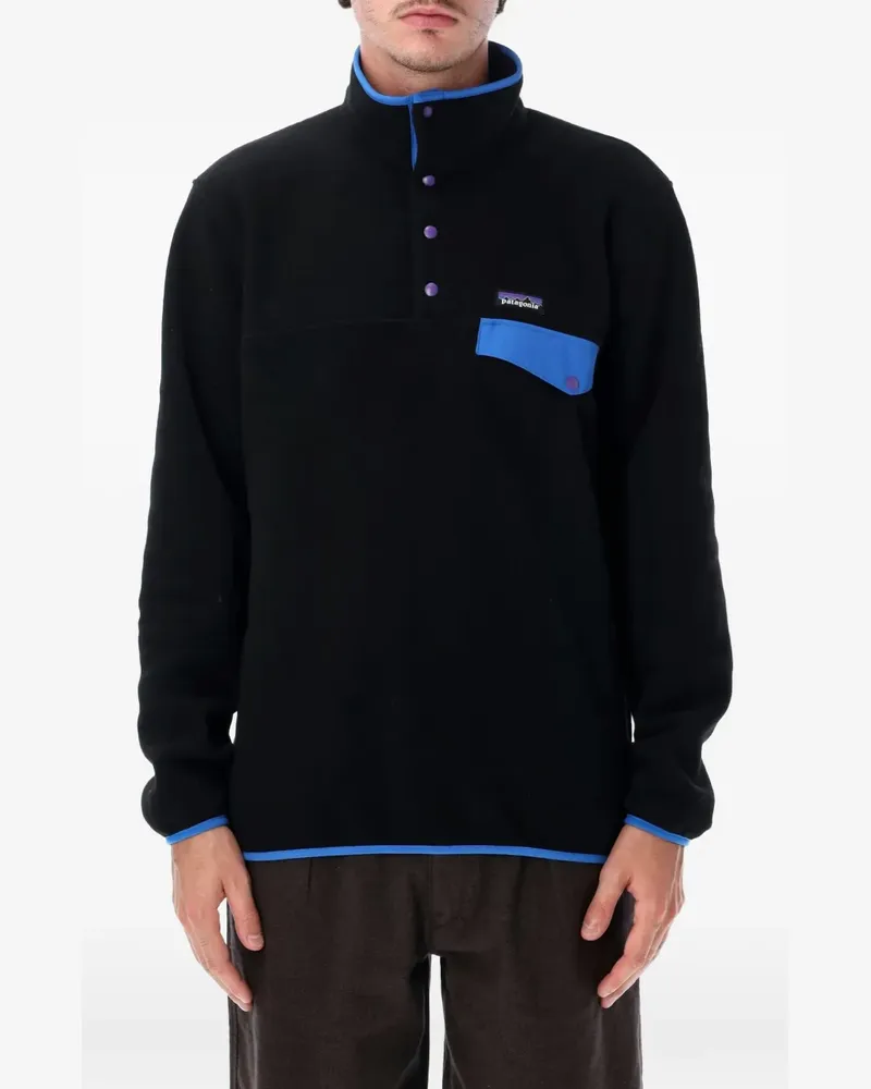 Patagonia Synchilla Snap-T Fleecepullover - Schwarz Schwarz