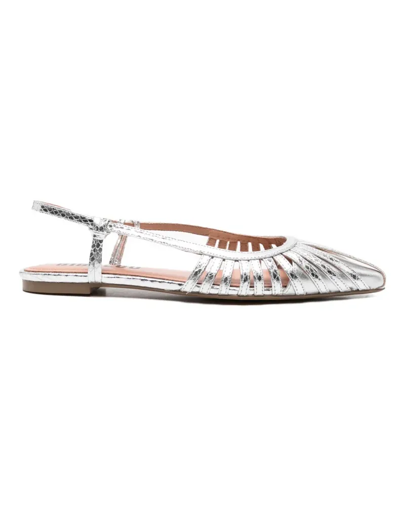 Bibi Lou Ballerinas mit Cut-Out - Silber Silber