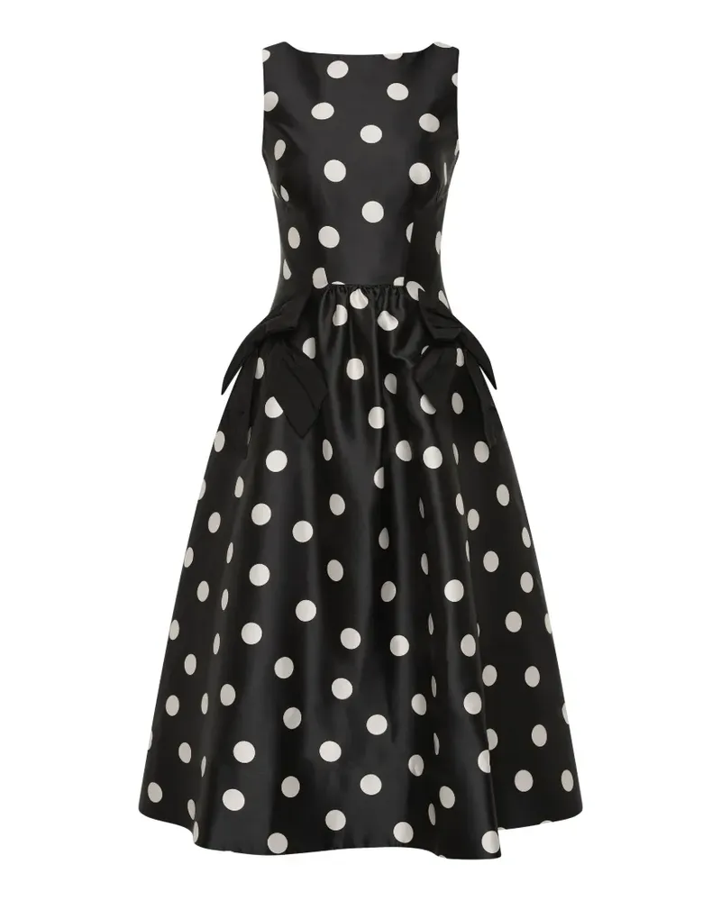 Rebecca Vallance Bacio Midikleid - Schwarz Schwarz
